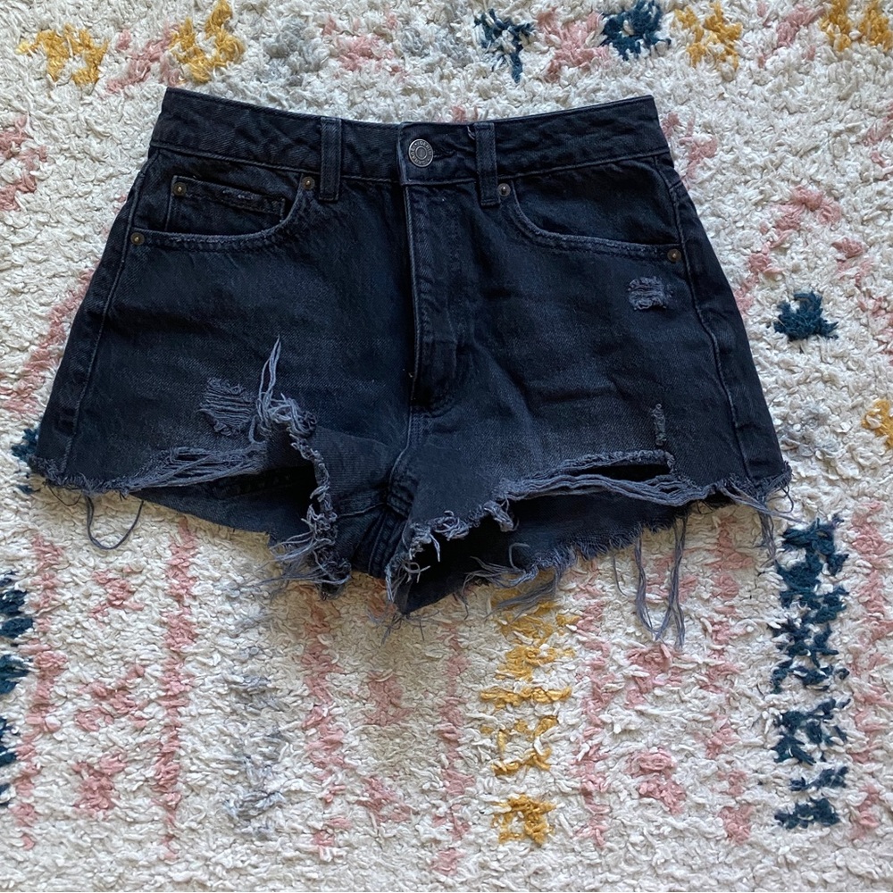 Garage “Festival” Black Denim Shorts | Size 01/25